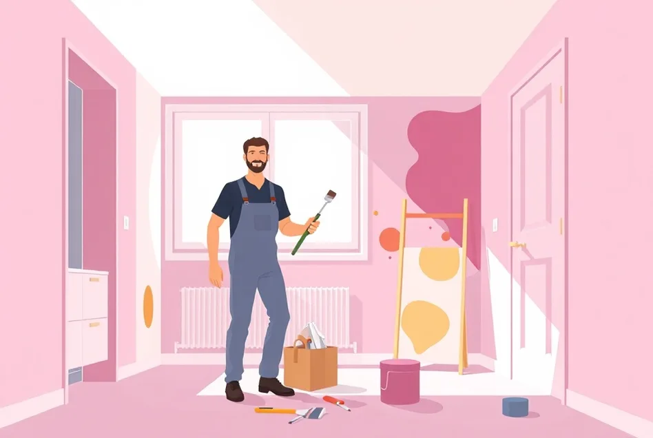 Intérieur rénové après travaux de peinture à Arcachon